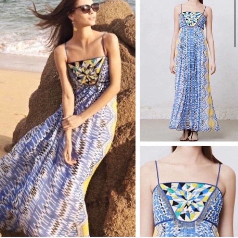 NEW Anthropologie Randall Gill Sunburst Dress XS